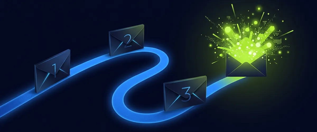 Schéma et structure détaillée d'une séquence cold email performante en B2B.